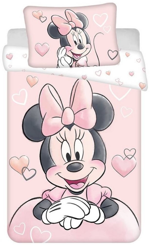 Disney Minnie Mouse Babybettwäsche Wendebettwäsche Minnie Mouse 2tlg. Baumwolle 100x135 cm + 40x60 cm, Baumwolle, 2 teilig, 100% Baumwolle,trocknergeeignet Bild 1