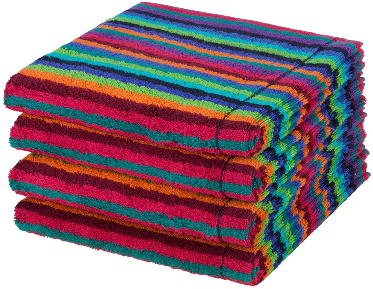 Cawö Lifestyle 4 tlg. Frottier-Set - 4 X Handtuch (50 X 100cm) - 512 g/m2 - Mehrfarbig Bild 1