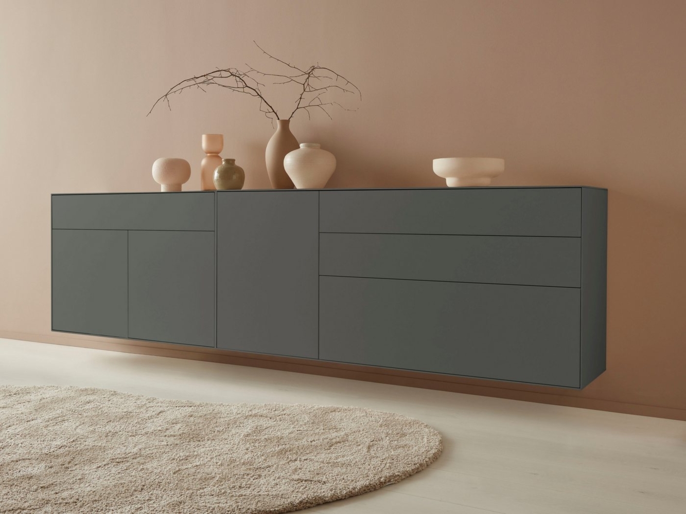 LeGer Home by Lena Gercke Sideboard Essentials (2 St), Breite: 279cm, MDF lackiert, Push-to-open-Funktion Bild 1