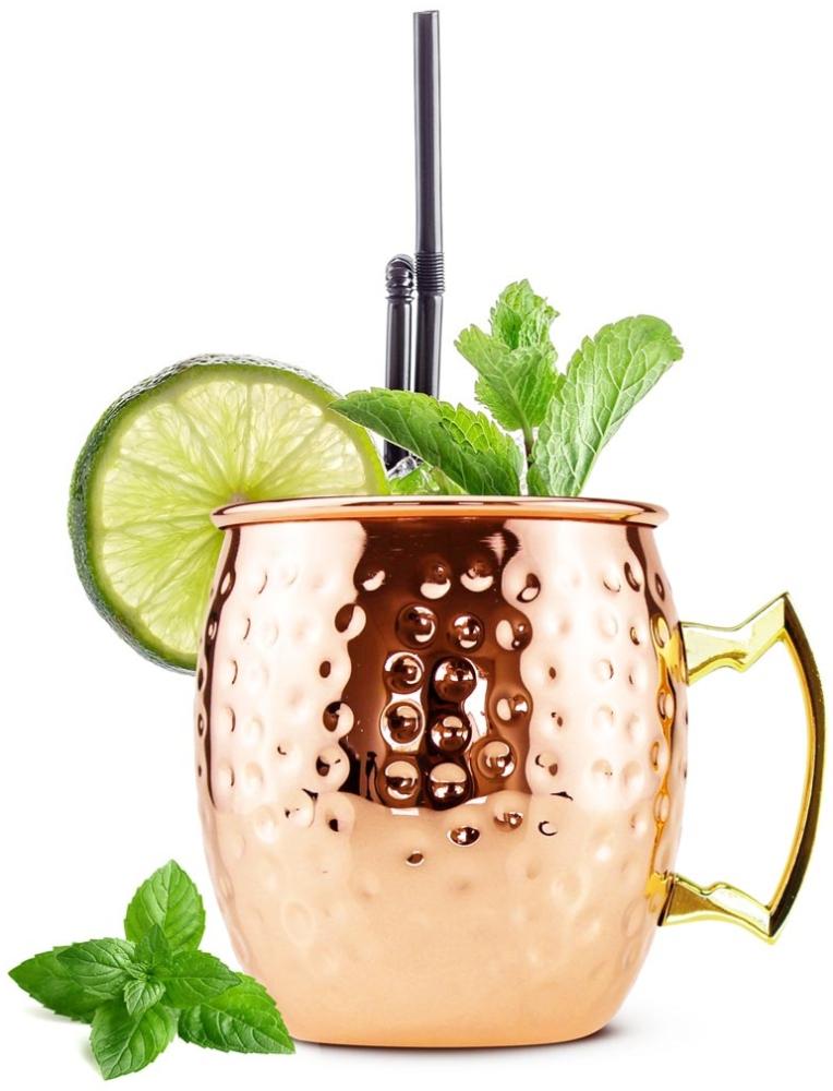 Moscow Mule Becher 500 ml Handgemachter Kupferbecher Moskau Mule Kupfertassen Cocktailkrug Bild 1