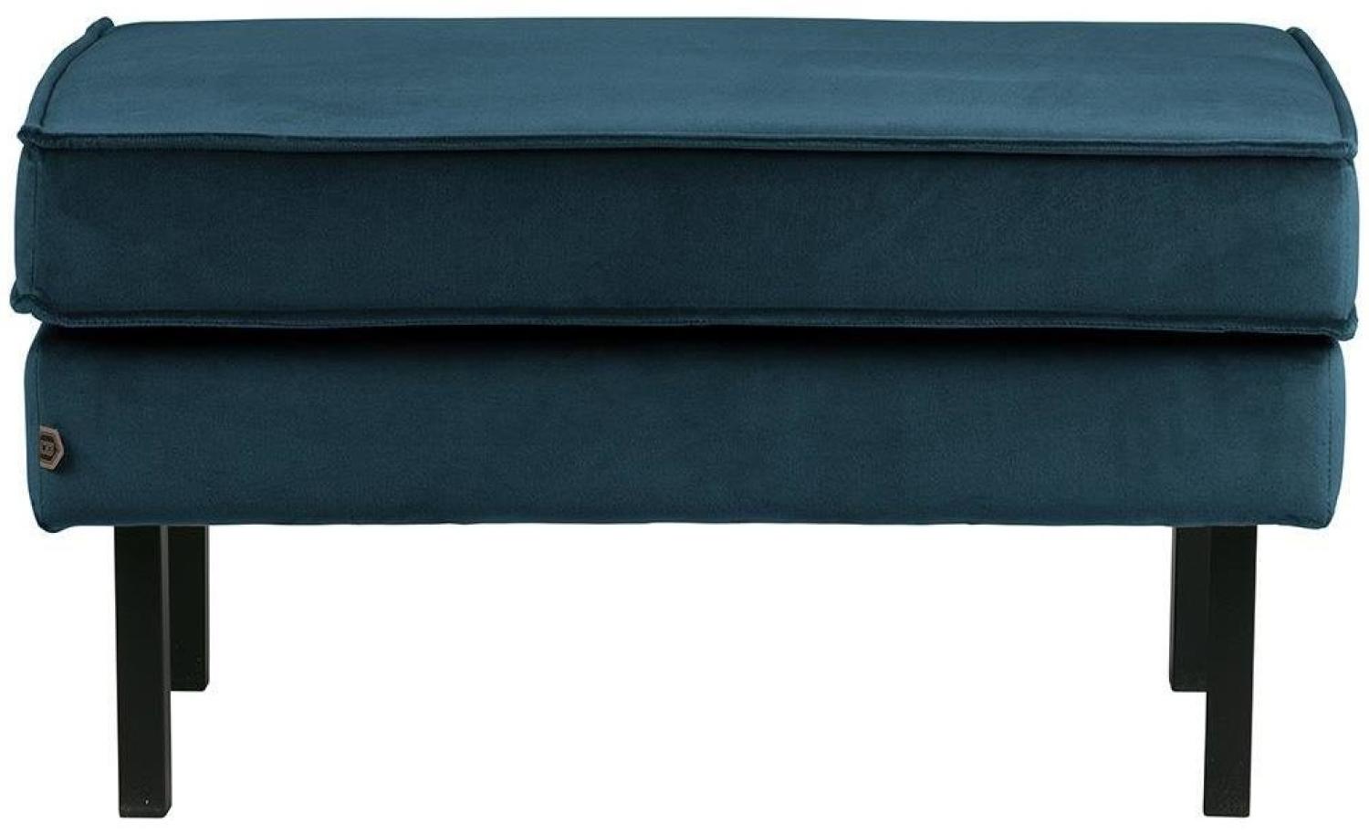 BePureHome Rodeo Hocker auf Beinen Velvet Blau Bild 1