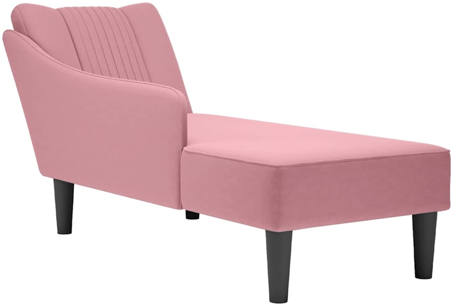 vidaXL Chaiselongue mit Rechter Armlehne Rosa Samt 4009795 Bild 1