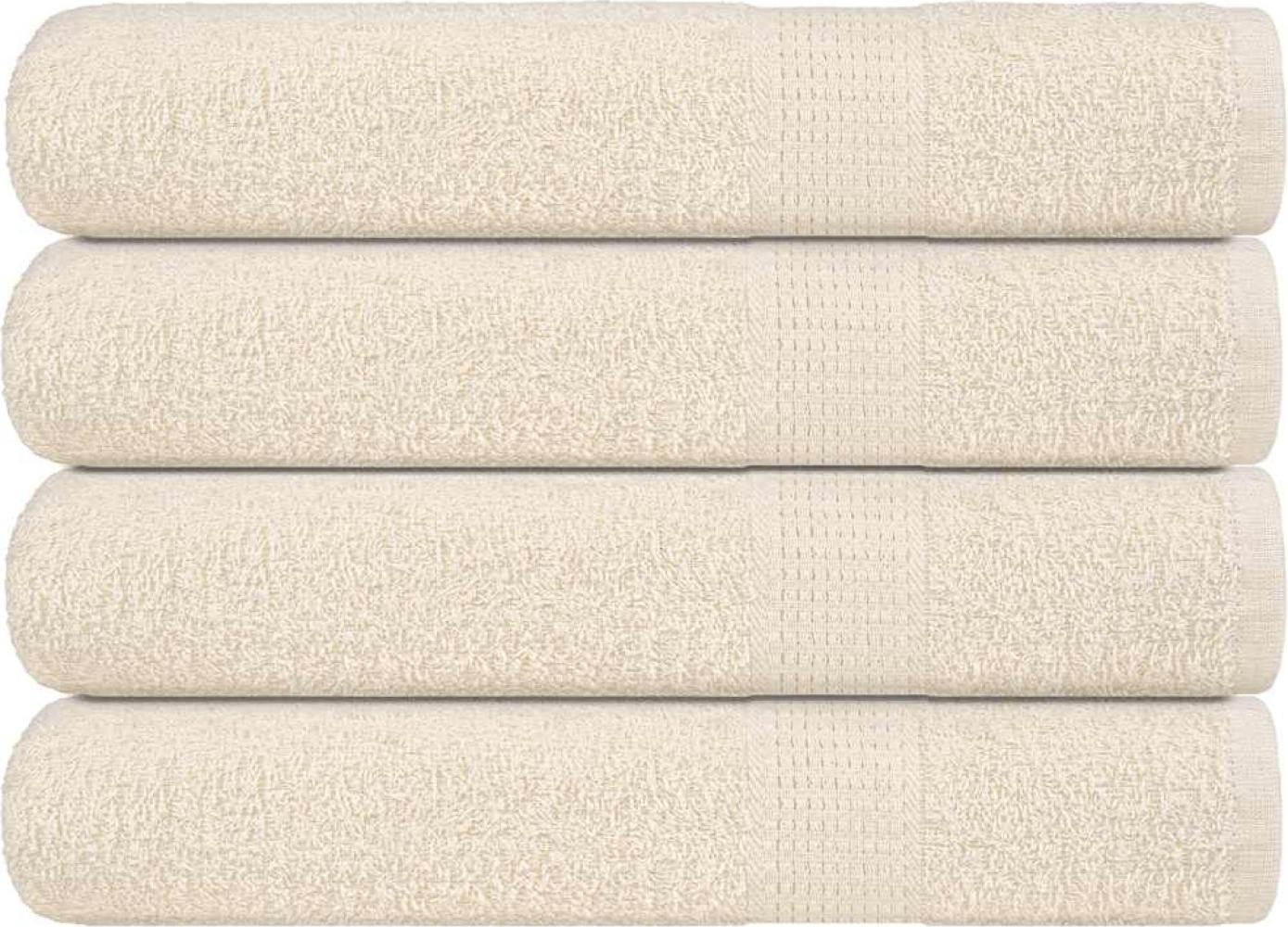 vidaXL Handtücher 4 Stk. Creme 100x200 cm 360 g/m² 100% Baumwolle 137011 Bild 1