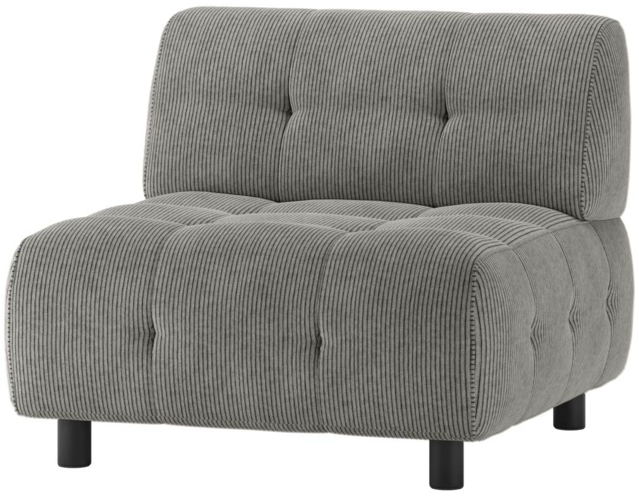 Modulsofa Louis Element aus Rippstoff, Grau Bild 1