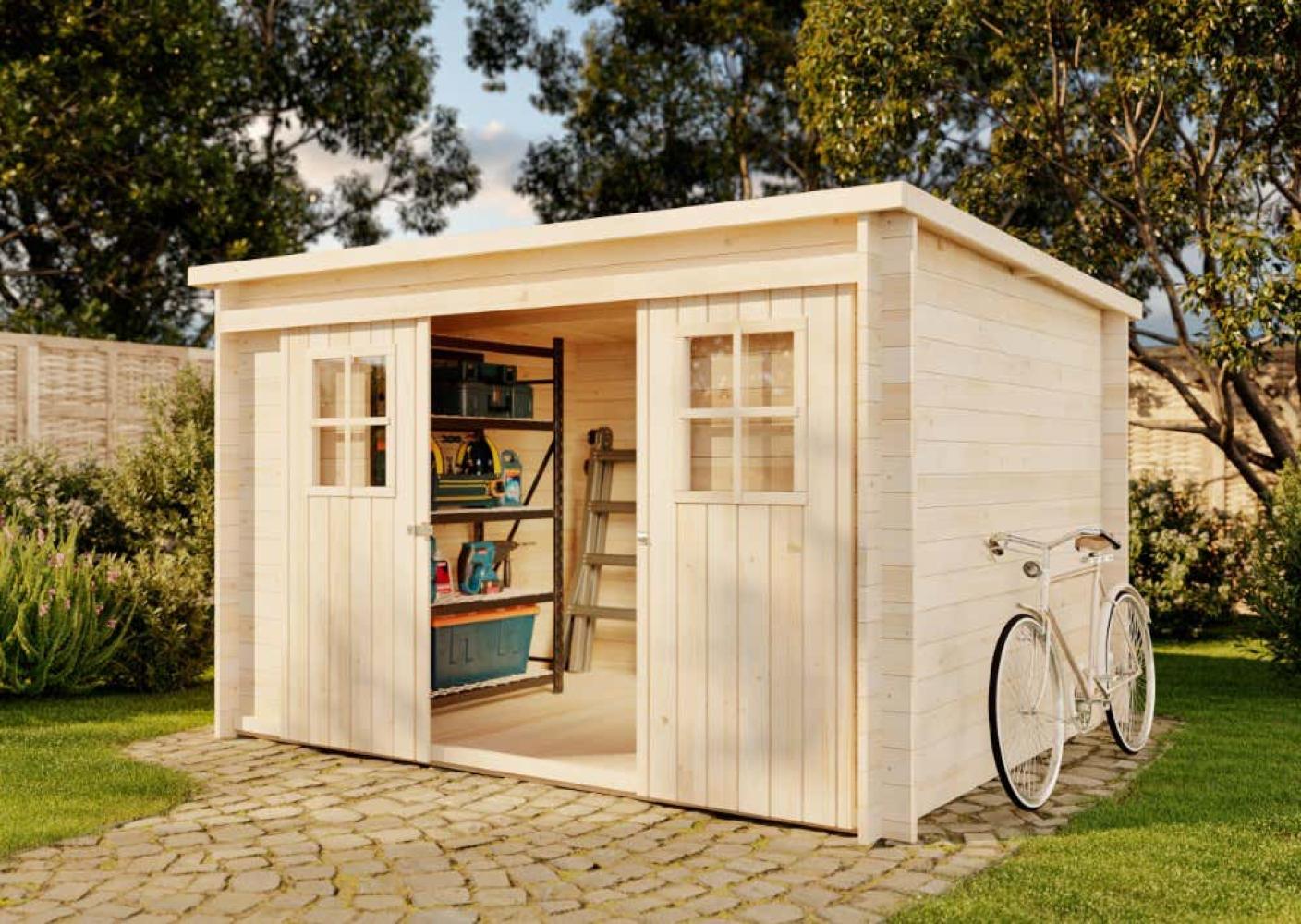 Alpholz Gerätehaus Vera Gerätehaus aus Holz Geräteschrank mit 19 mm Wandstärke Gartenhaus mit Montagematerial Bild 1