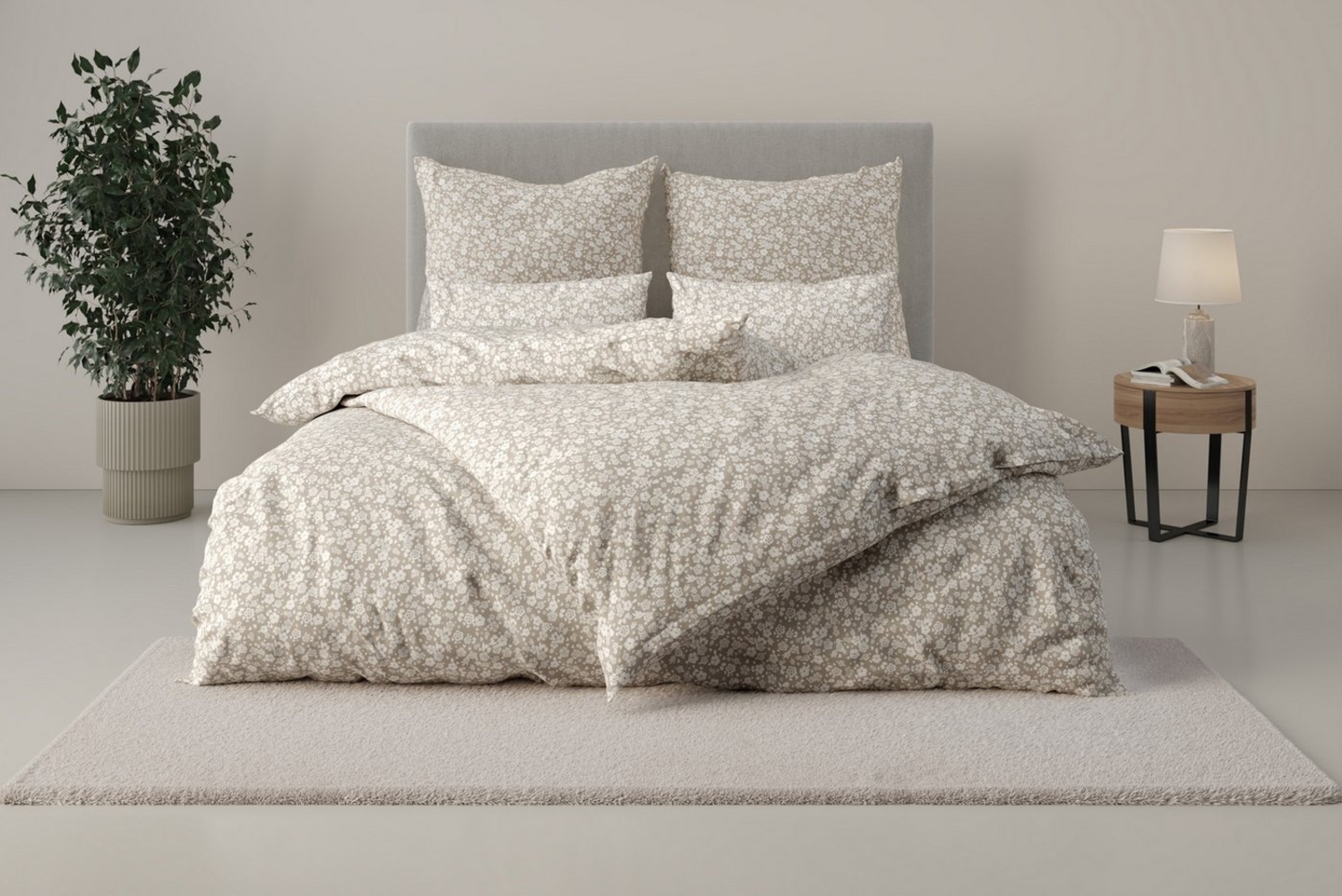 my home Bettwäsche Mariby, Renforcé, 2 teilig, mit feinem Blümchen Design, skandinavisch, romantische Bettwäsche Bild 1