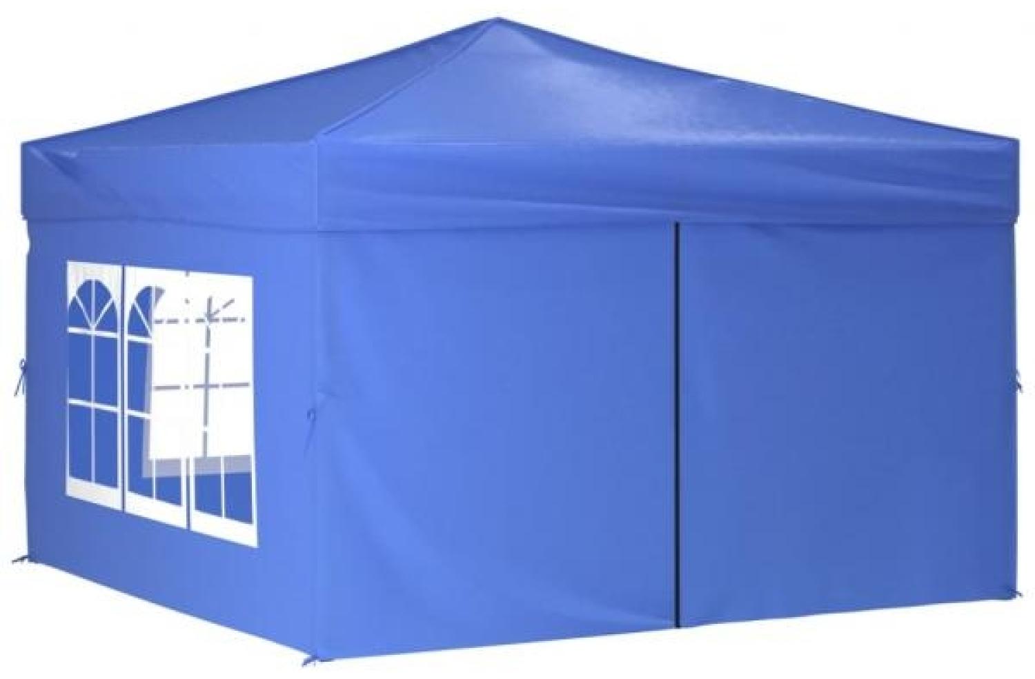 vidaXL Partyzelt Faltbar mit Seitenwänden Blau 3x3 m 93521 Bild 1