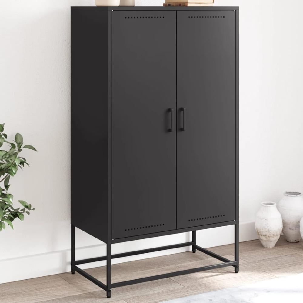 vidaXL Highboard Schwarz 68,5x38,5x123,5 cm Stahl 846494 Bild 1