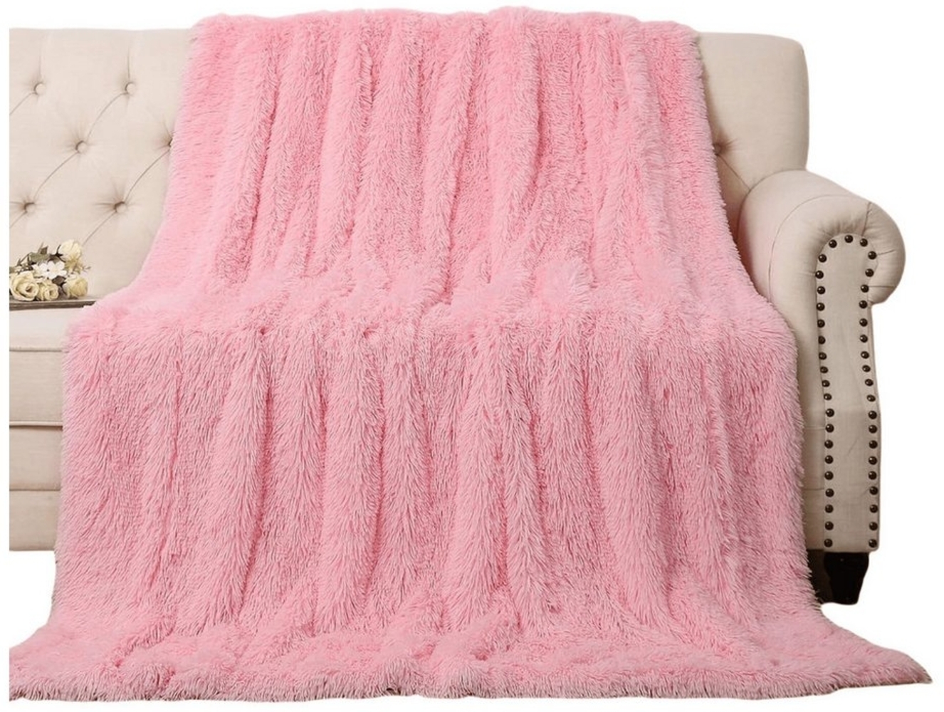 Überwurf Kuscheldecke Flauschig Decke 130x160 cm,200x230 cm,Weich Warme Wohndecke, ibettertec, Warm Sherpa Decke,Sofadecke, Überwurf für Mädchen und Kinder Bild 1