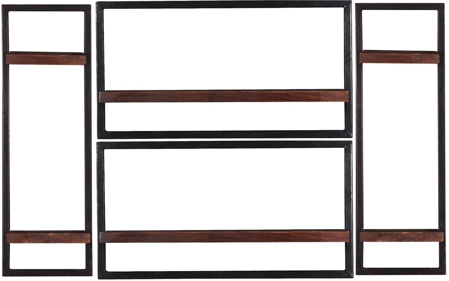Wandregal-Set 4-teilig 125 x 25 x 75 cm Altholz Bild 1