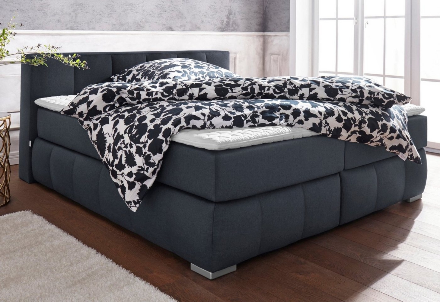 Guido Maria Kretschmer Home&Living Boxspringbett Chelles, inkl. Topper, in XXL- Überlänge 220 cm, Unterbox mit feine Wölbung Bild 1