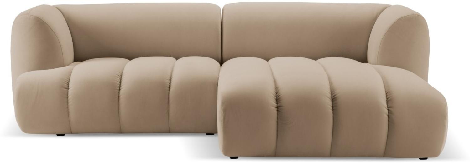 Micadoni Modulares Ecksofa Harry 3-Sitzer Rechts Samtstoff Sand Bild 1