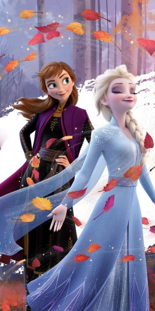 Disney Frozen Baumwolle Strandtuch Frottee Badetuch mit Premium Druck, 70x140 cm Bild 1