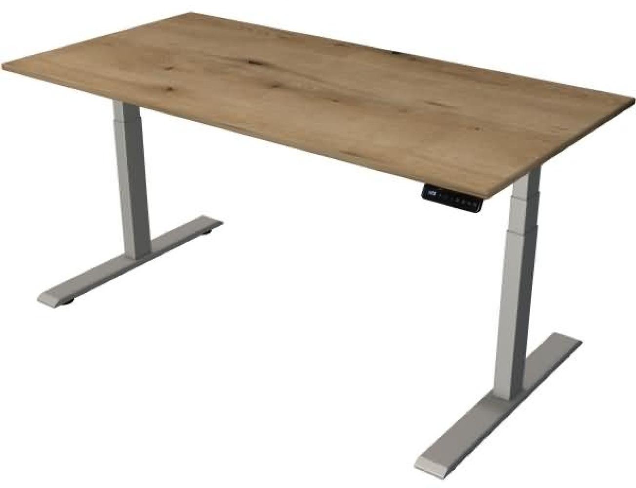 Kerkmann Steh-/Sitztisch Move 2 elektrisch Fuß silber 160x80x63-127cm Bild 1