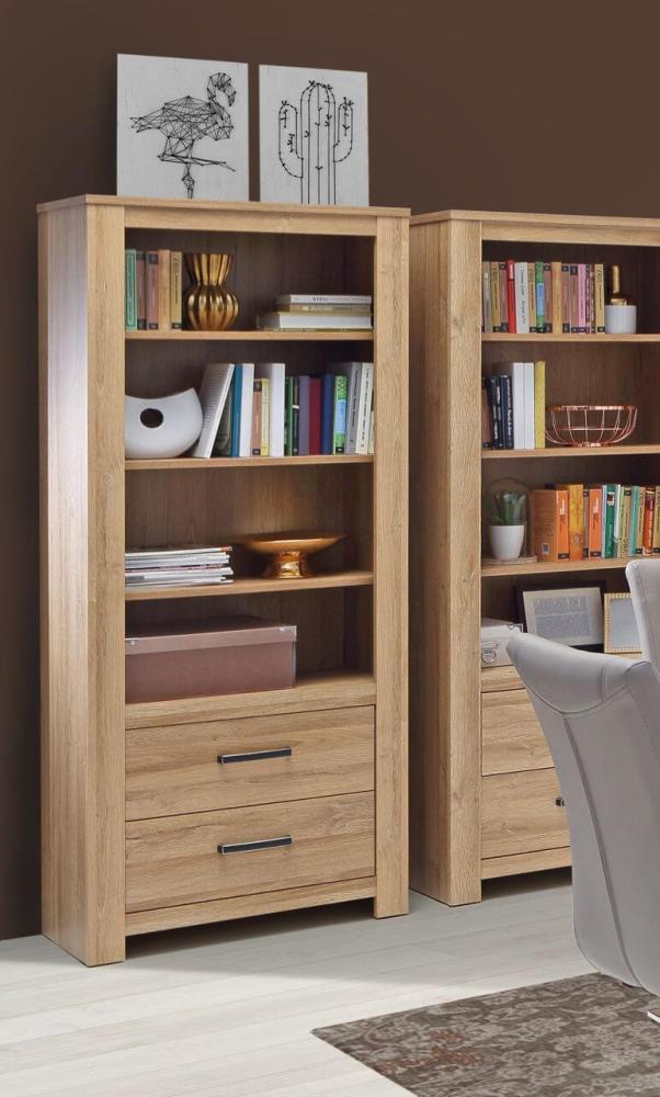 Regal Standregal alteiche 77cm Bücherregal Wohnzimmer Modern Bild 1