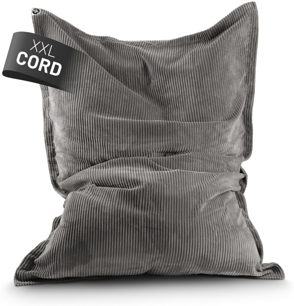 Lumaland Sitzsack Classic XXL Cord | Riesen Sitzsack XXL mit Softer Rippenstruktur – ideal zu Cord Sofa & Sessel Indoor Bean Bag für Wohnzimmer, Schlafzimmer & Co. - 380 L, 140x180 cm Bild 1