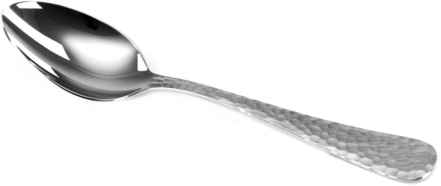 Solex Lena Besteckset 6 Stück Dessertlöffel Hammerschlagoptik Bild 1