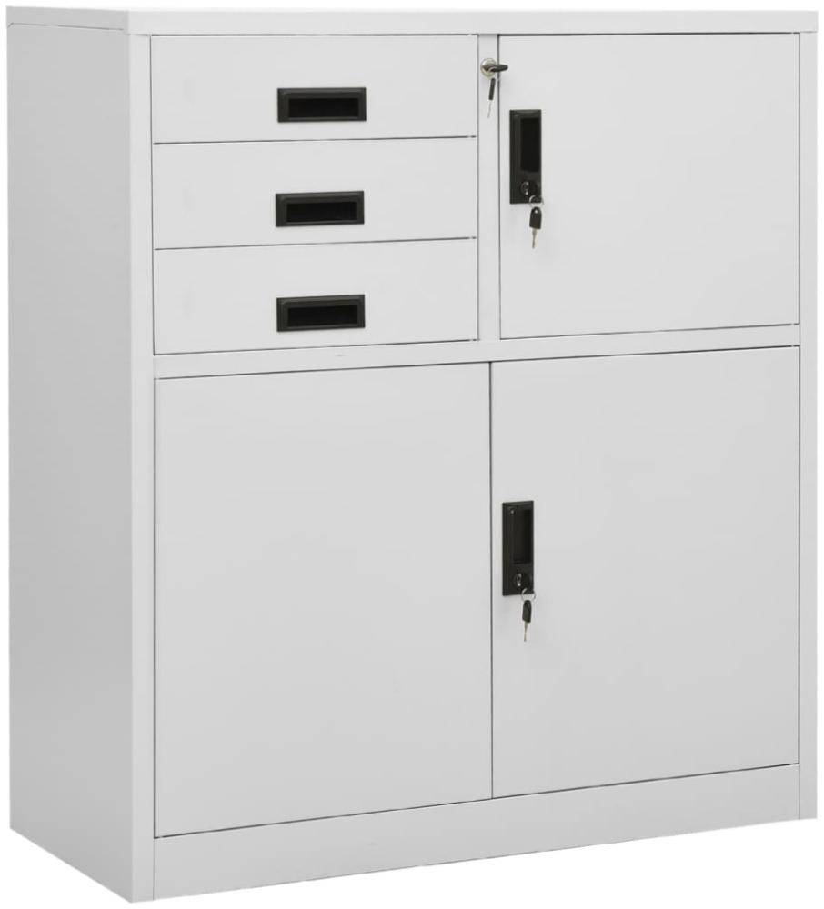 vidaXL Büroschrank Hellgrau 90x40x102 cm Stahl [336406] Bild 1