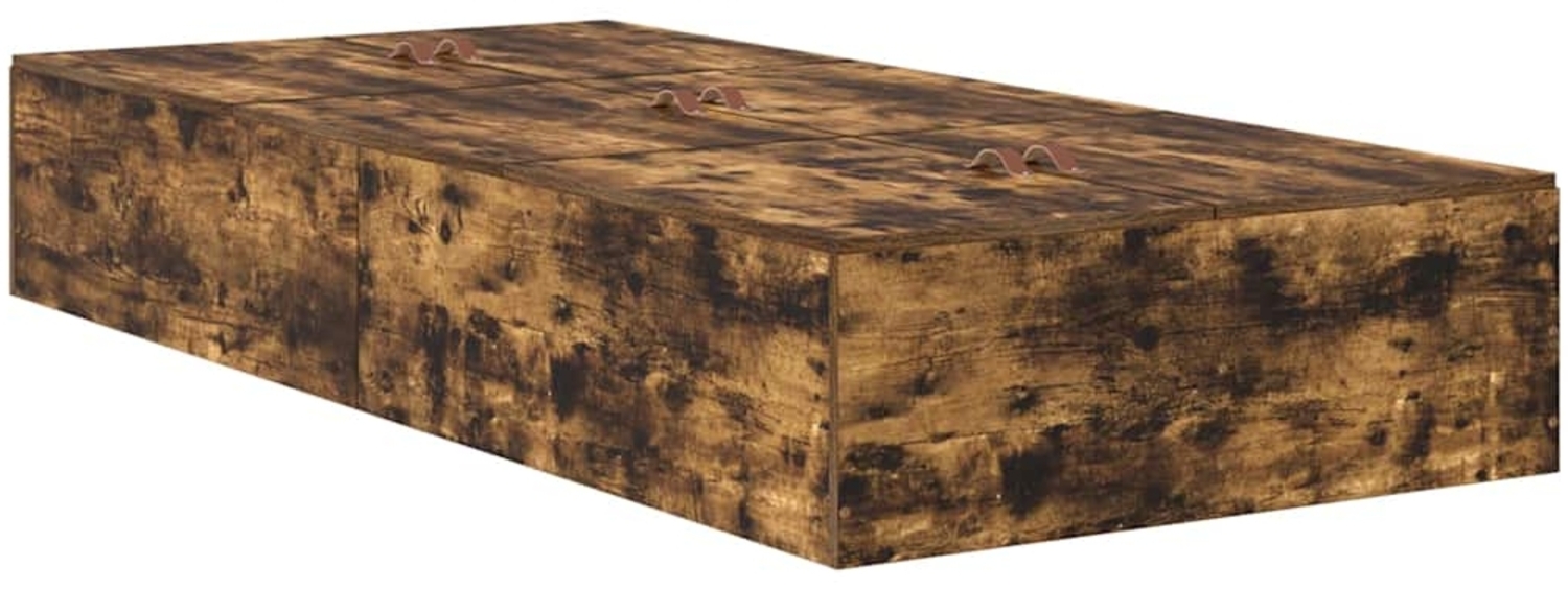 vidaXL Aufbewahrungsbettgestell Geräucherte Eiche 70 x 190 cm 3335417 Bild 1