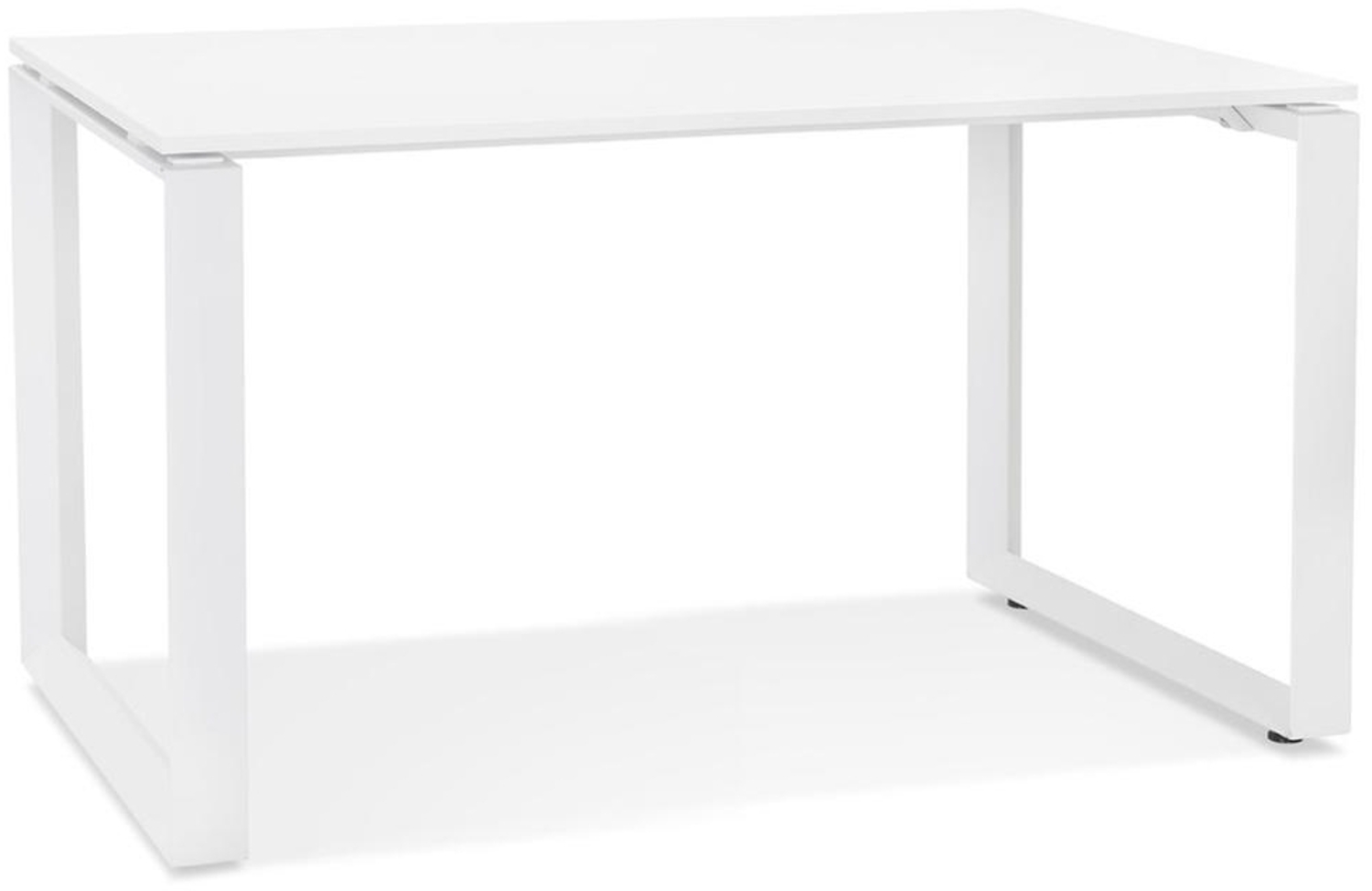 Kadima Design Computertisch | 120x60 cm | Designer Homeoffice ergonomisch platzsparend | Weiß Holz-Metall | Schreibtisch Bild 1