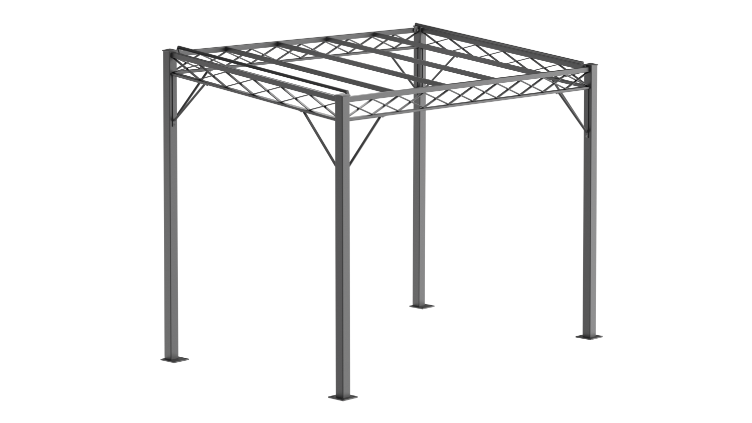 ELEO Pergola rechteckig Ischia 3 x 2 m pulverbeschichtet anthrazit Bild 1