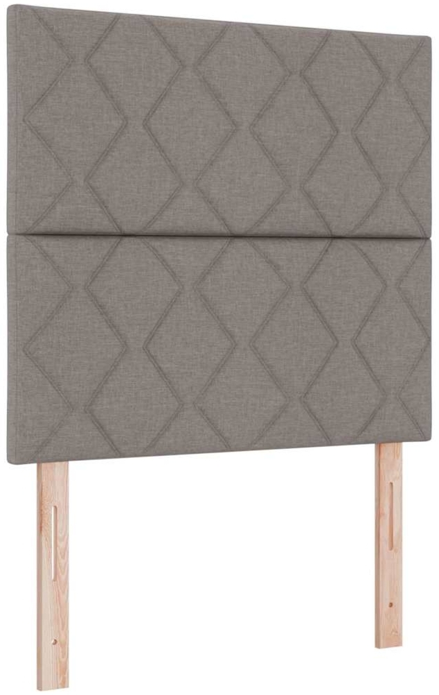 vidaXL Boxspringbett mit Matratze Taupe 100 x 200 cm Stoff 3339445 Bild 1