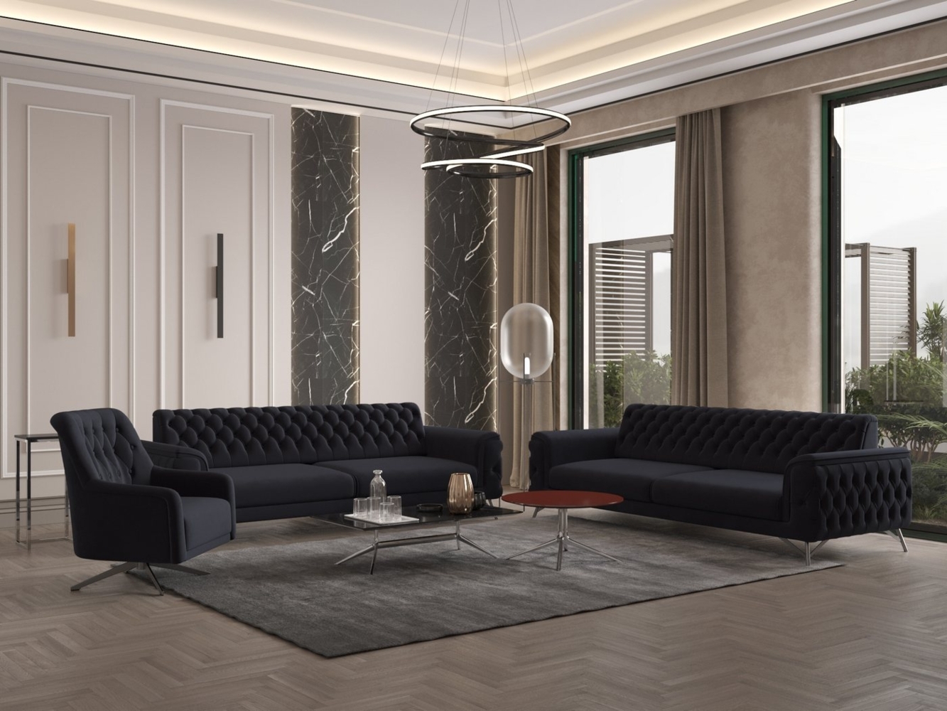 Möbeldreams Sofa Alina Living Kombi-Set Chesterfield Bild 1