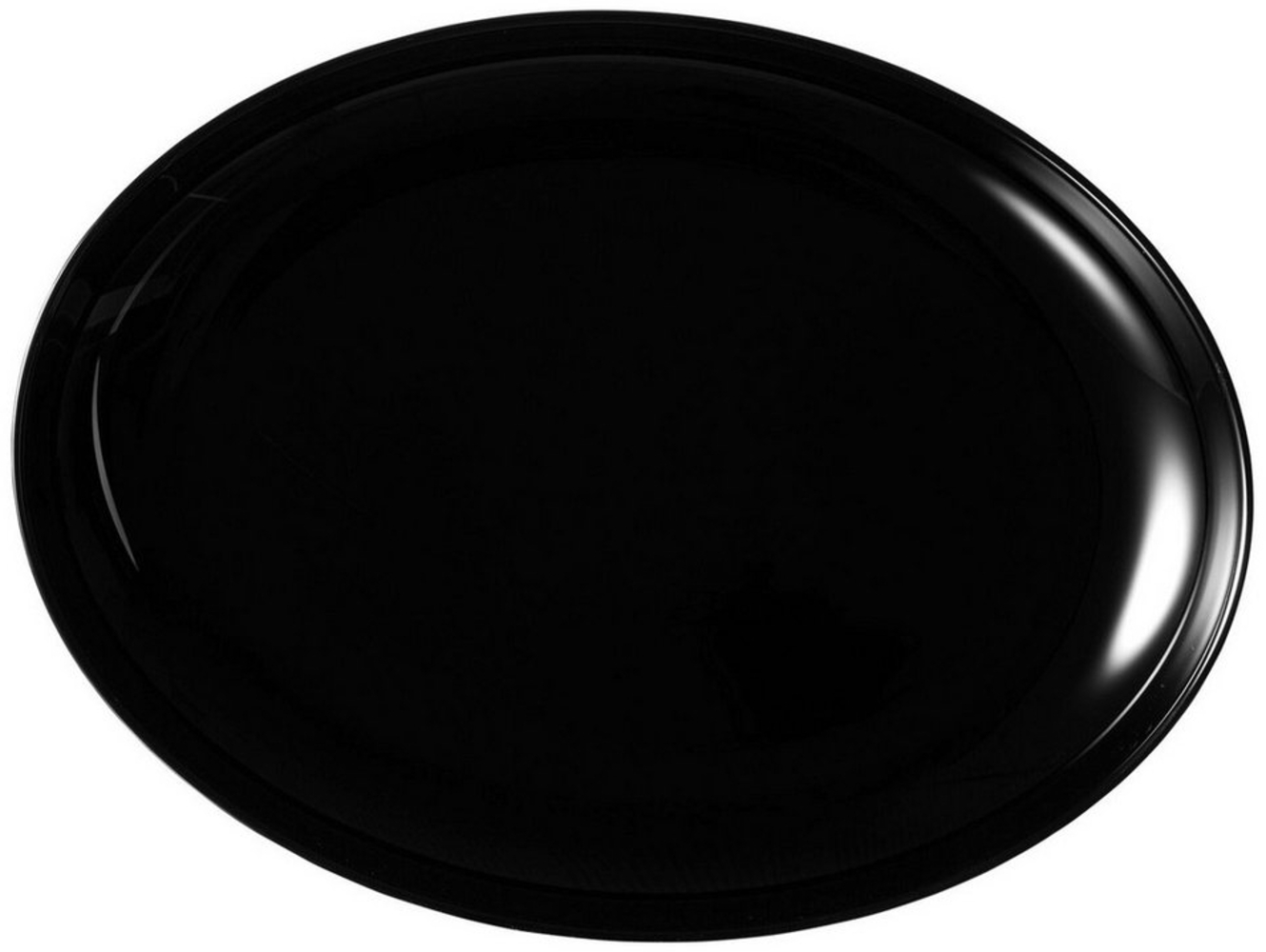 Hartglas-Geschirr 4every Day schwarz - Servierplatte oval 4every Day schwarz Bild 1