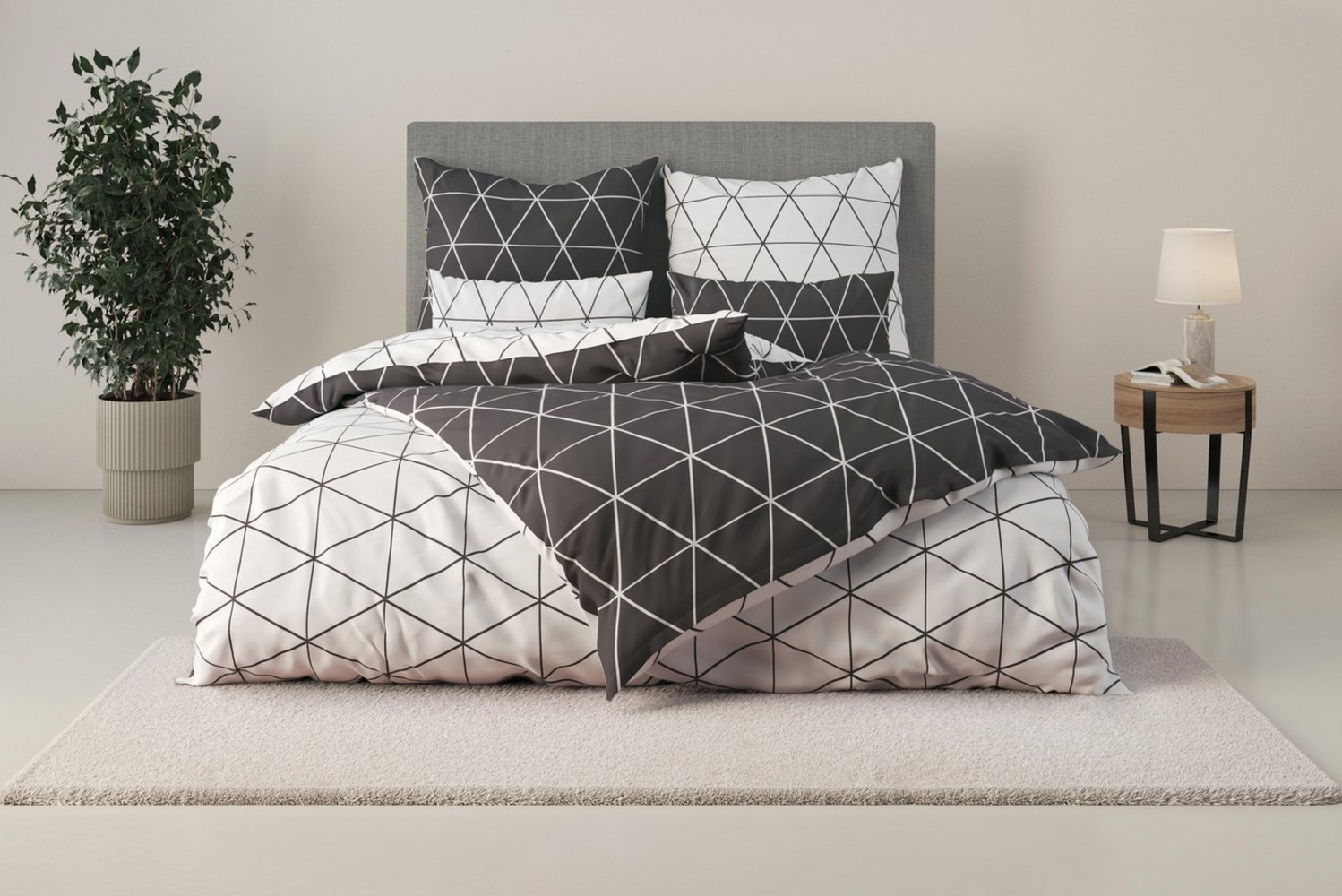 andas Bettwäsche Balsby, Renforcé, 2 teilig, in Gr. 135x200 oder 155x220 cm, 100% Baumwolle Bild 1