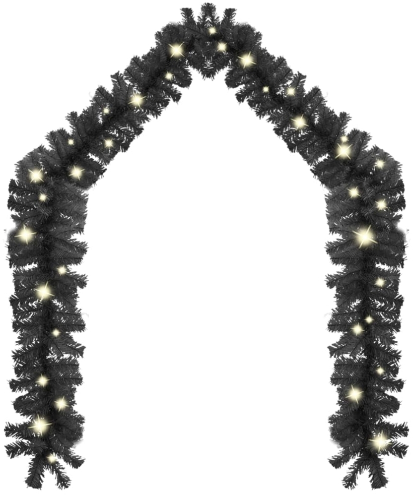 vidaXL Weihnachtsgirlande mit LED 20 m Schwarz 329191 Bild 1