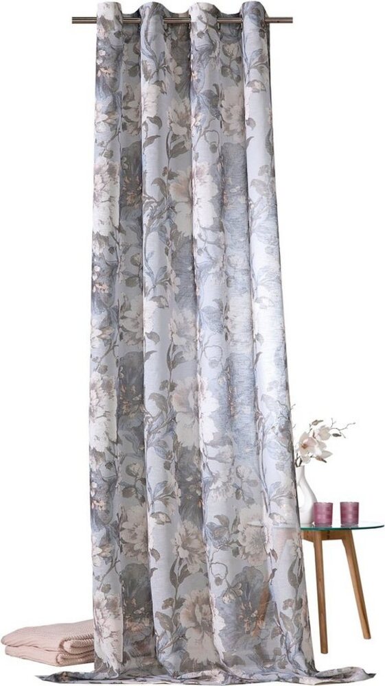 Weckbrodt Vorhang Charlotte (1 St), Ösen, halbtransparent, Leinen, halbtransparent, floral, geblümt, Gardine, Store Bild 1