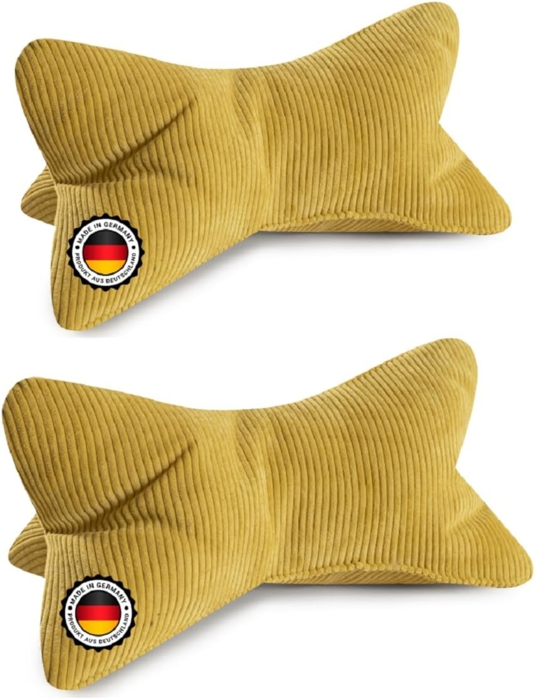 BONVIONN Leseknochen SELMA - ca. 42 x 22 cm - 2er Set gelb Bild 1