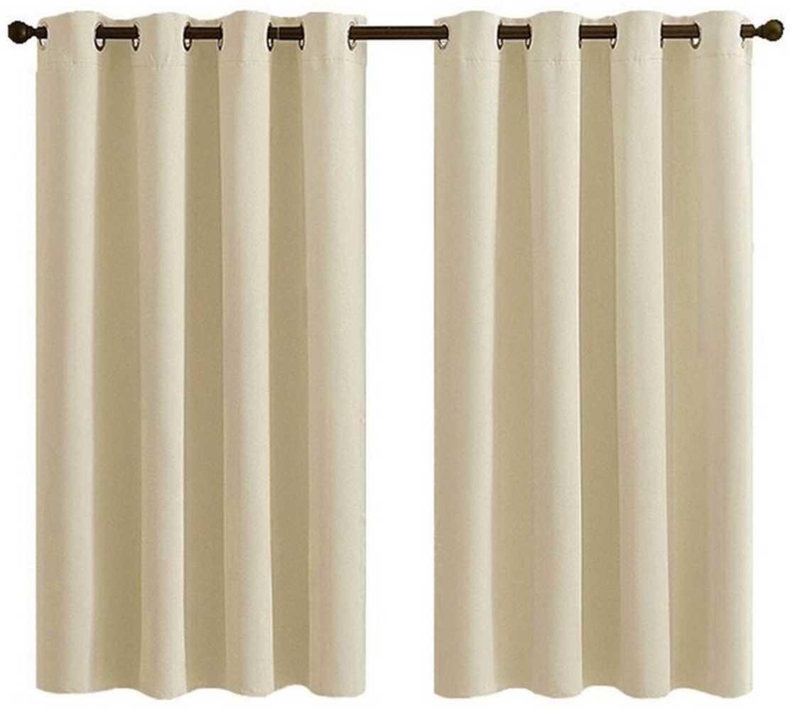 Rosnek Gardine Blickdicht,Wasserdicht Hitzebeständig Sonnenschutz,Ösen,Garten Balkon, (2 St), H×B:213×132,243×132,274×132 Bild 1