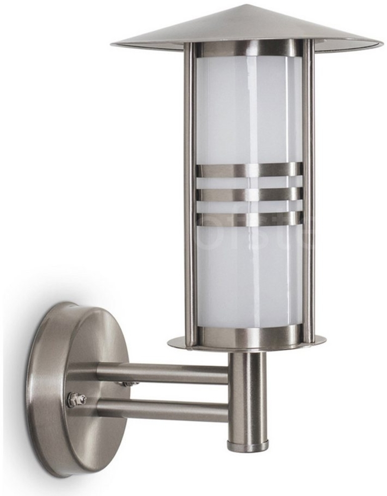 hofstein Außen-Wandleuchte »Latiano« Außenwandlampe aus Edelstahl mit Milchglas-Scheiben, ohne Leuchtmittel, m. E27, 32cm Höhe, moderne Außenleuchte für Terrasse u. Hof Bild 1