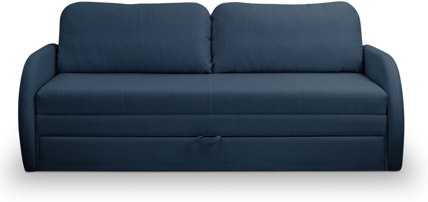 Selsey 'Diego' 3-Sitzer-Sofa mit Schlaffunktion und Bettkasten, dunkelblau, ca. 90 x 221 x 91 cm Bild 1