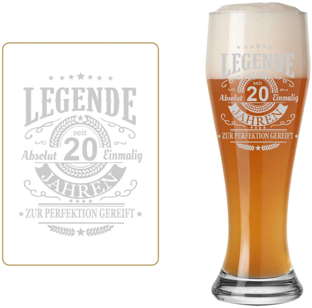Luxentu Weizenglas Weißbierglas 0,5 Liter - Legende seit 20 Jahren Bild 1