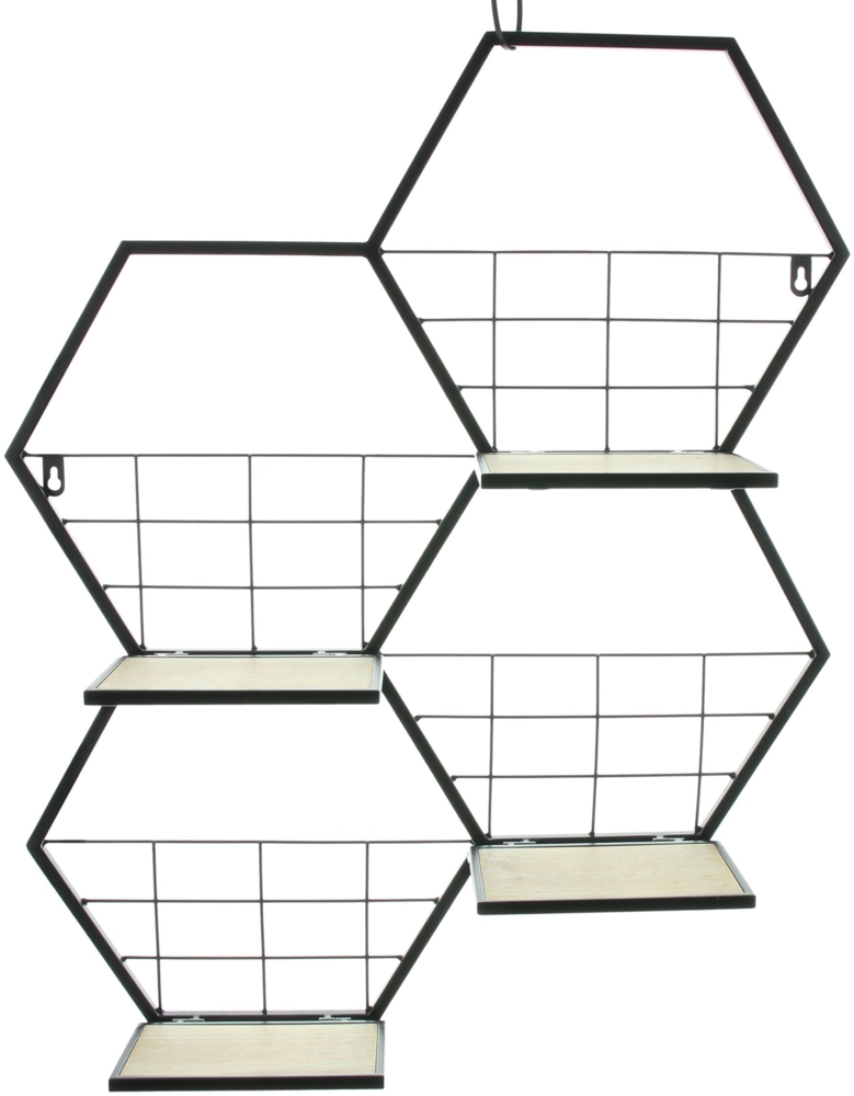 Wandregal "Hexagon" Deko Dekoration Accessoire Arrangement Wohndekoration Bild 1