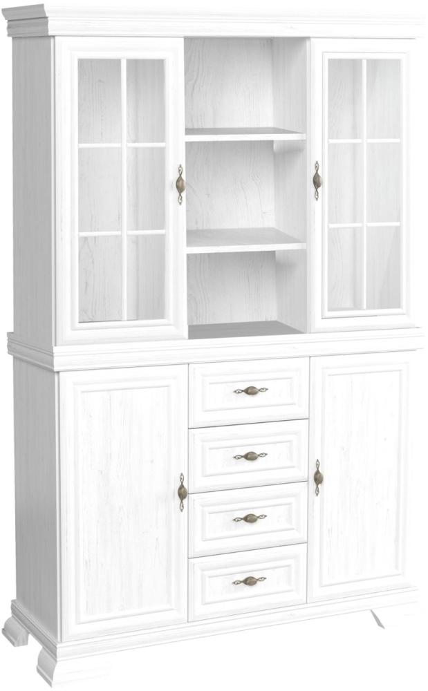 Buffetschrank Set 2-tlg 128cm 4-türig andersen pinie rustikal Bild 1