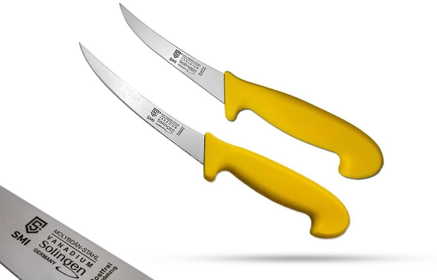 SMI Ausbeinmesser 5, 6 Zoll Solingen Messer Ausbeinmesser Metzgermesser Fleischmesser, 2-tlg Bild 1