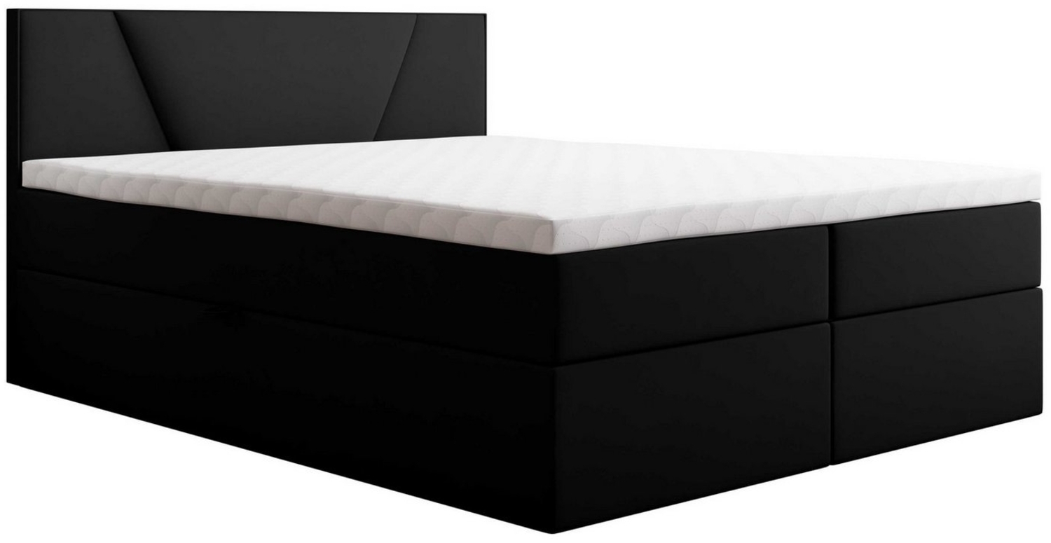 Best for Home Boxspringbett Jubilee Bonellfederkern inkl. Topper 7 cm – Luxus Doppelbett (140x200 160x200 180x200 200x200), Handwerksqualität, TOP Preis-Leistungs-Verhältnis Bild 1