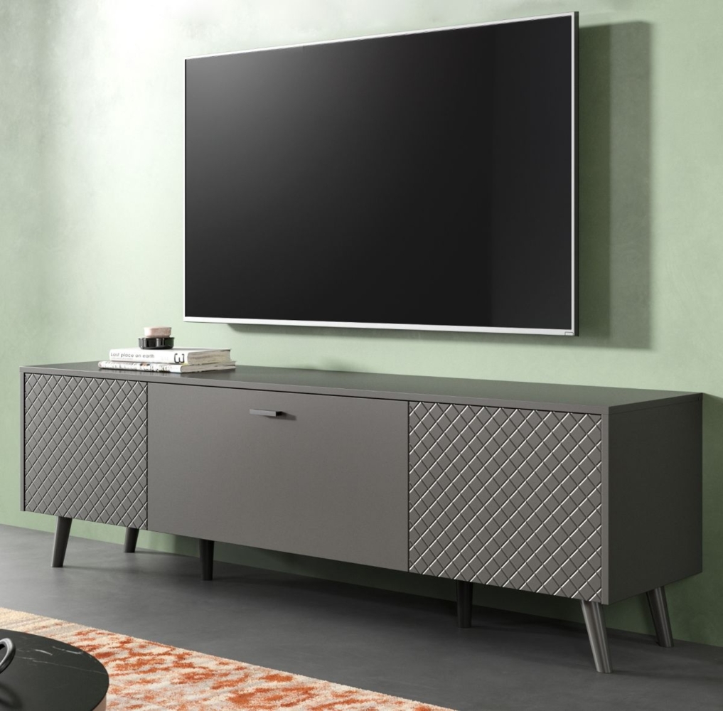 TV-Lowboard Madea in grau matt 185 x 55 cm Bild 1