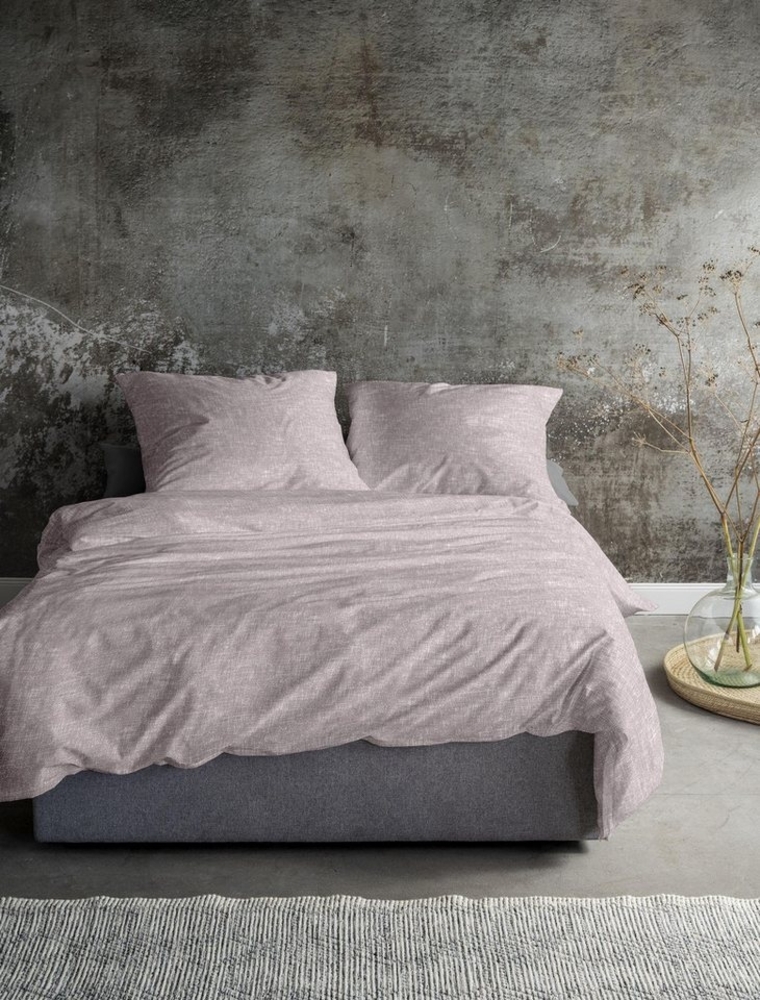 Irisette Feinbiber Bettwäsche Koala 155x220 Melange uni rosa rose 8544-60 Bild 1