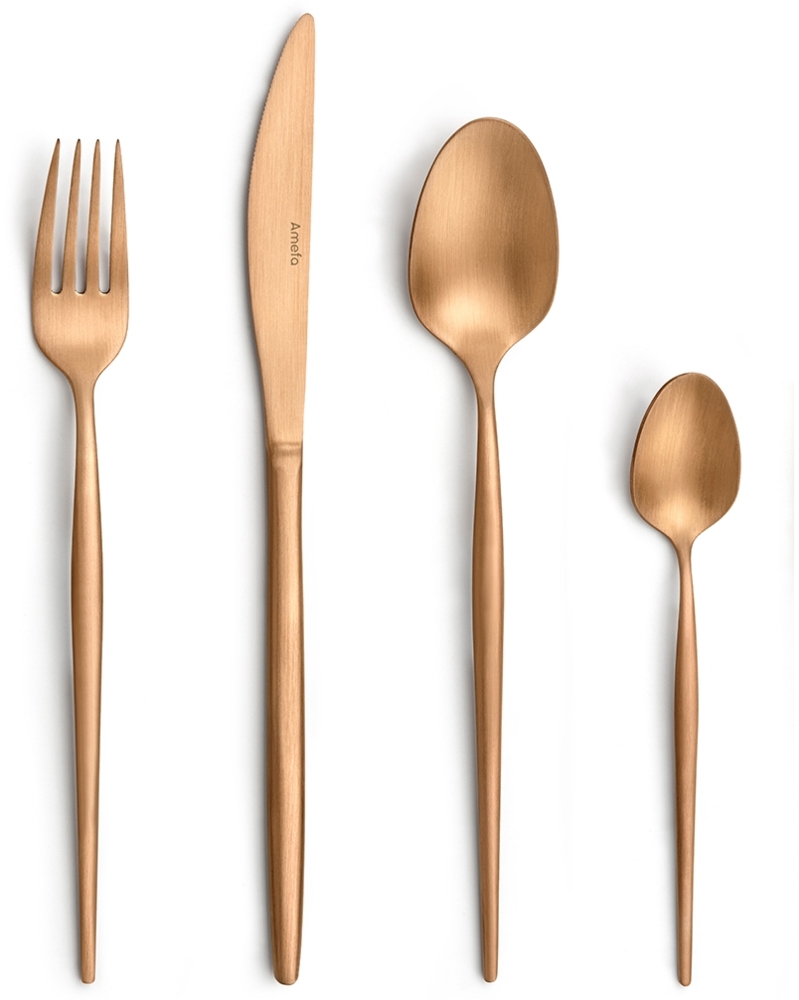 Amefa SOPRANO Besteckset 16-teilig PVD kupfer mattiert Bild 1