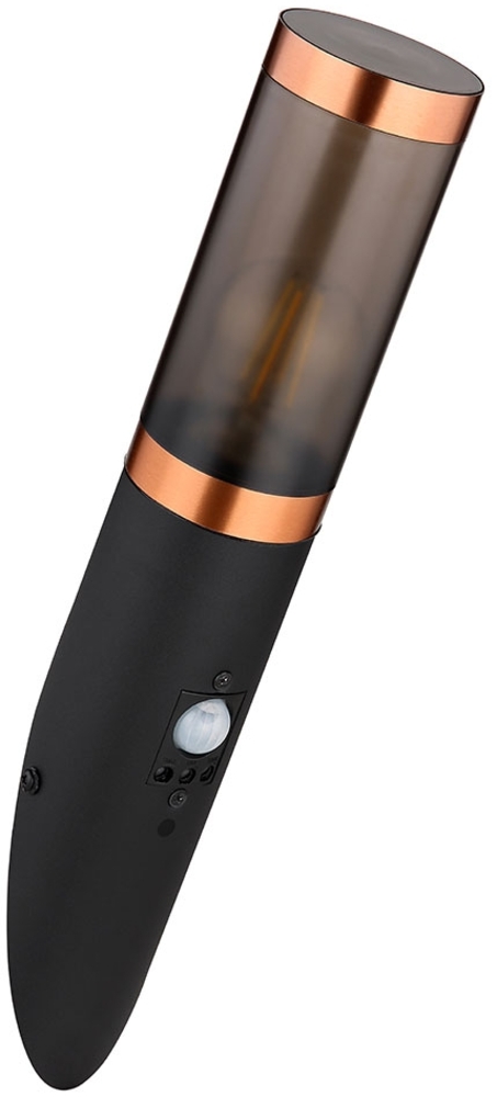 Wandleuchte, Fackel Design, schwarz rauch, H 41 cm Bild 1