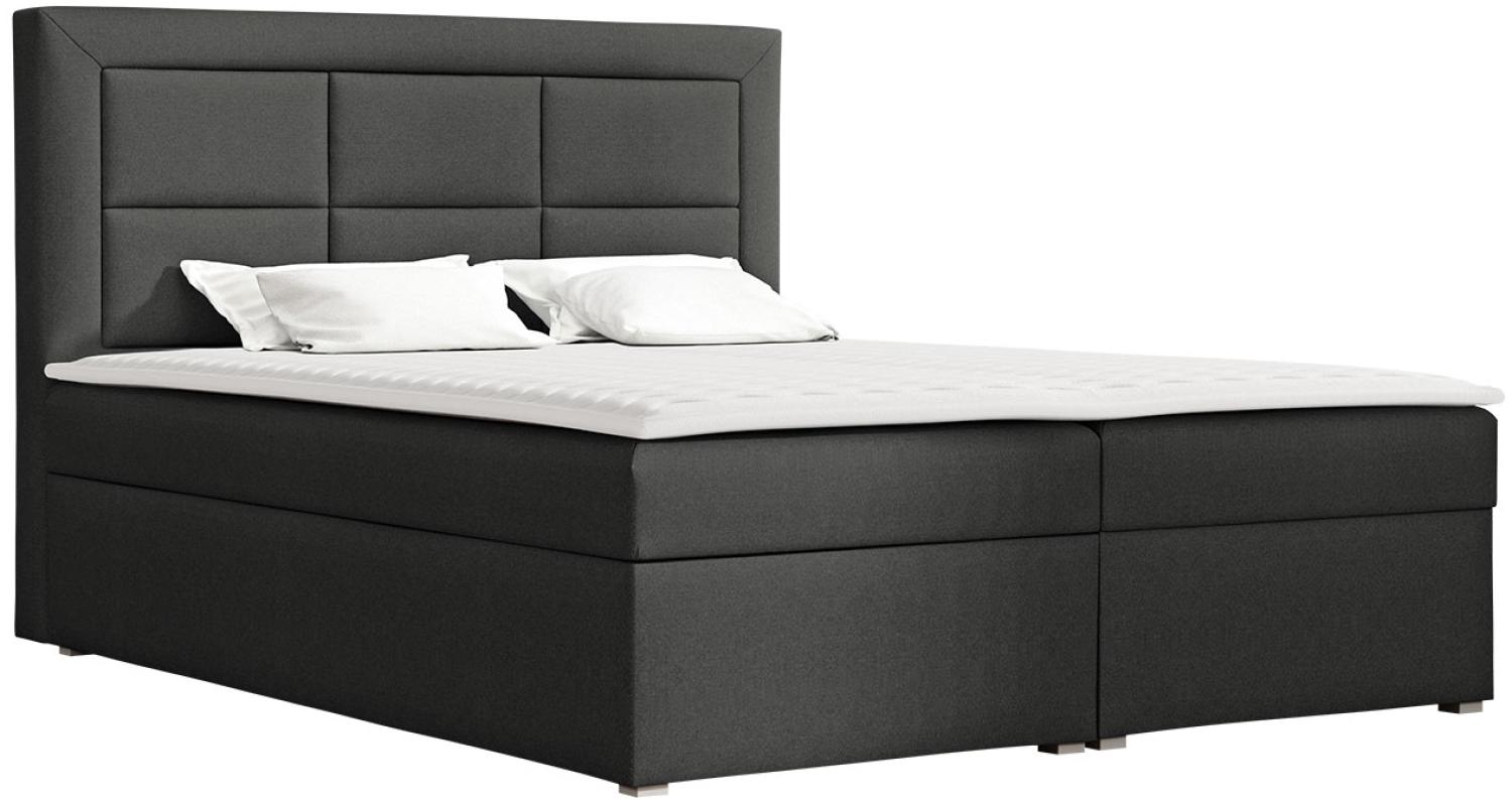 Boxspringbett Classic Box, Dunkelgrau, 180x200 cm Bild 1