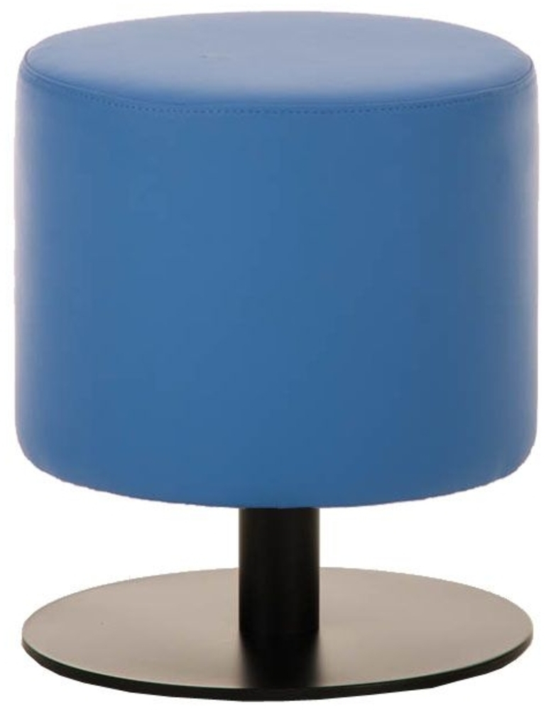 Sitzhocker - Max 2 - Hocker Rundhocker Kunstleder Blau 38x38 cm Bild 1