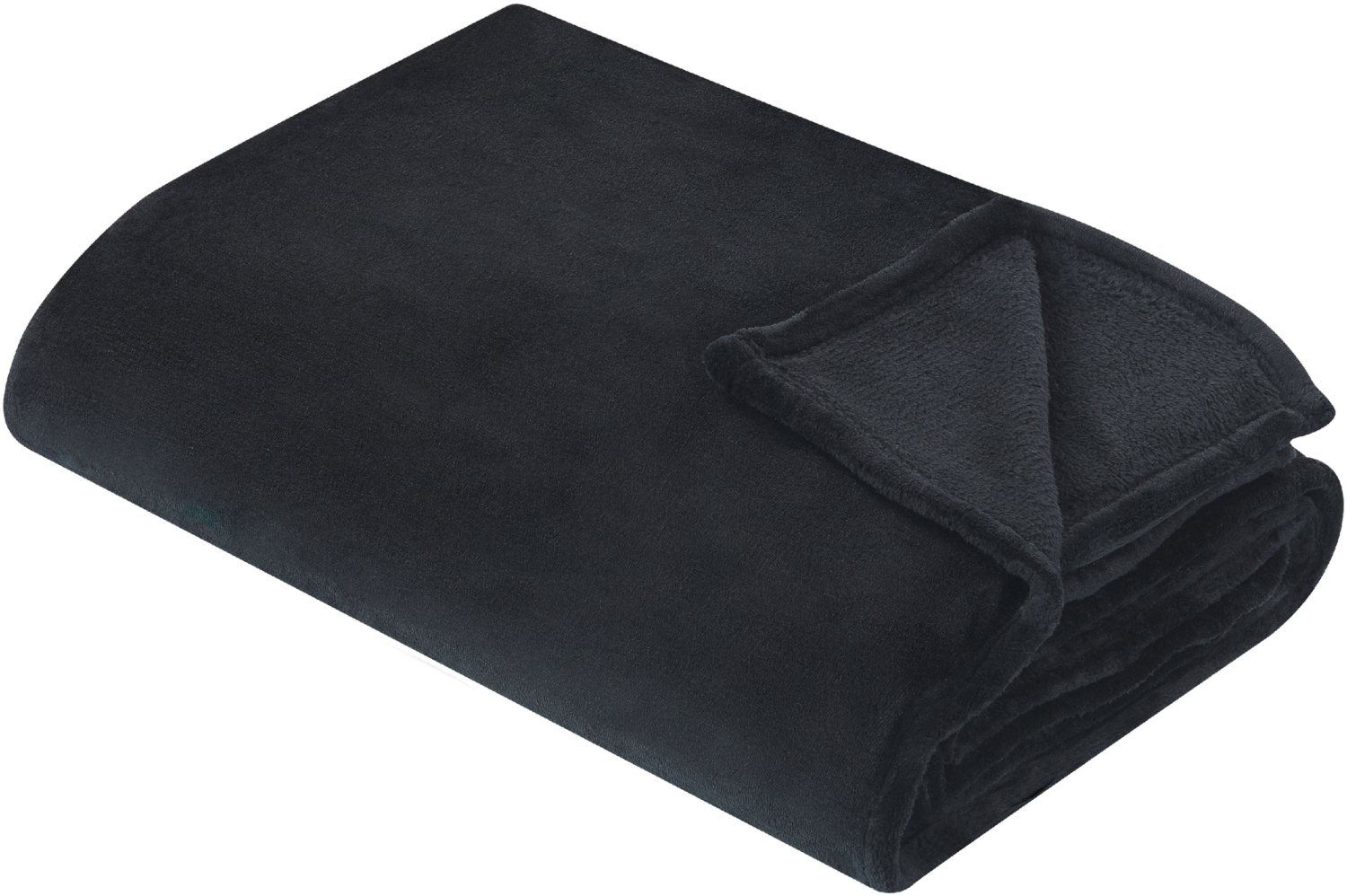 Kuscheldecke BAYBURT Stoff 150 x 200 cm Schwarz Kein Muster Bild 1