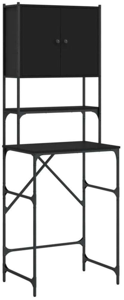 vidaXL Waschmaschinenschrank Schwarz 68x48,5x194 cm 838973 Bild 1