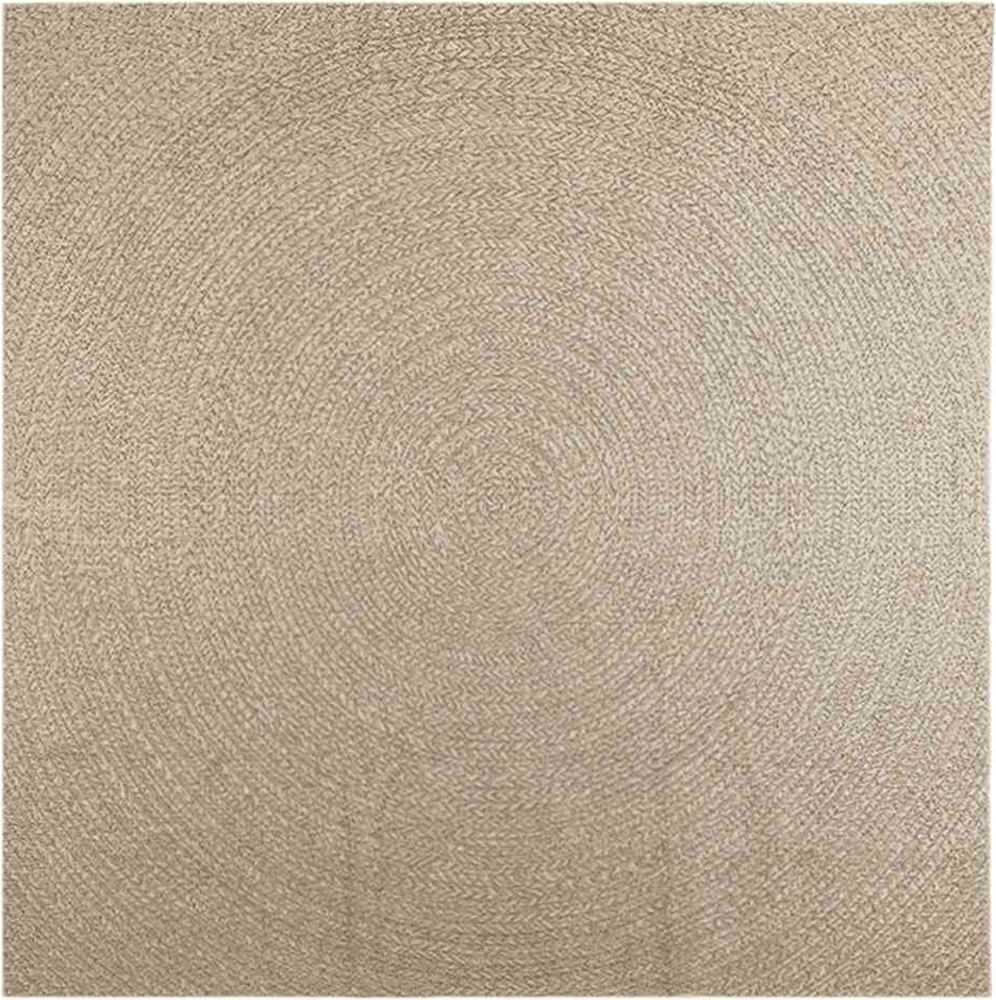 vidaXL Teppich ZIZUR Beige 240x240 cm Jute-Optik Indoor und Outdoor 4010412 Bild 1