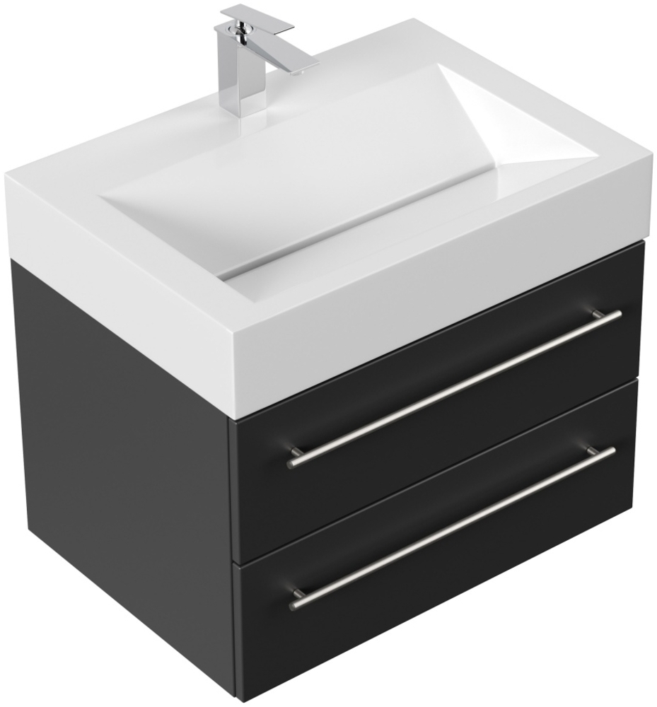 Badmöbel Design 700 schwarz : Schwarz Bild 1